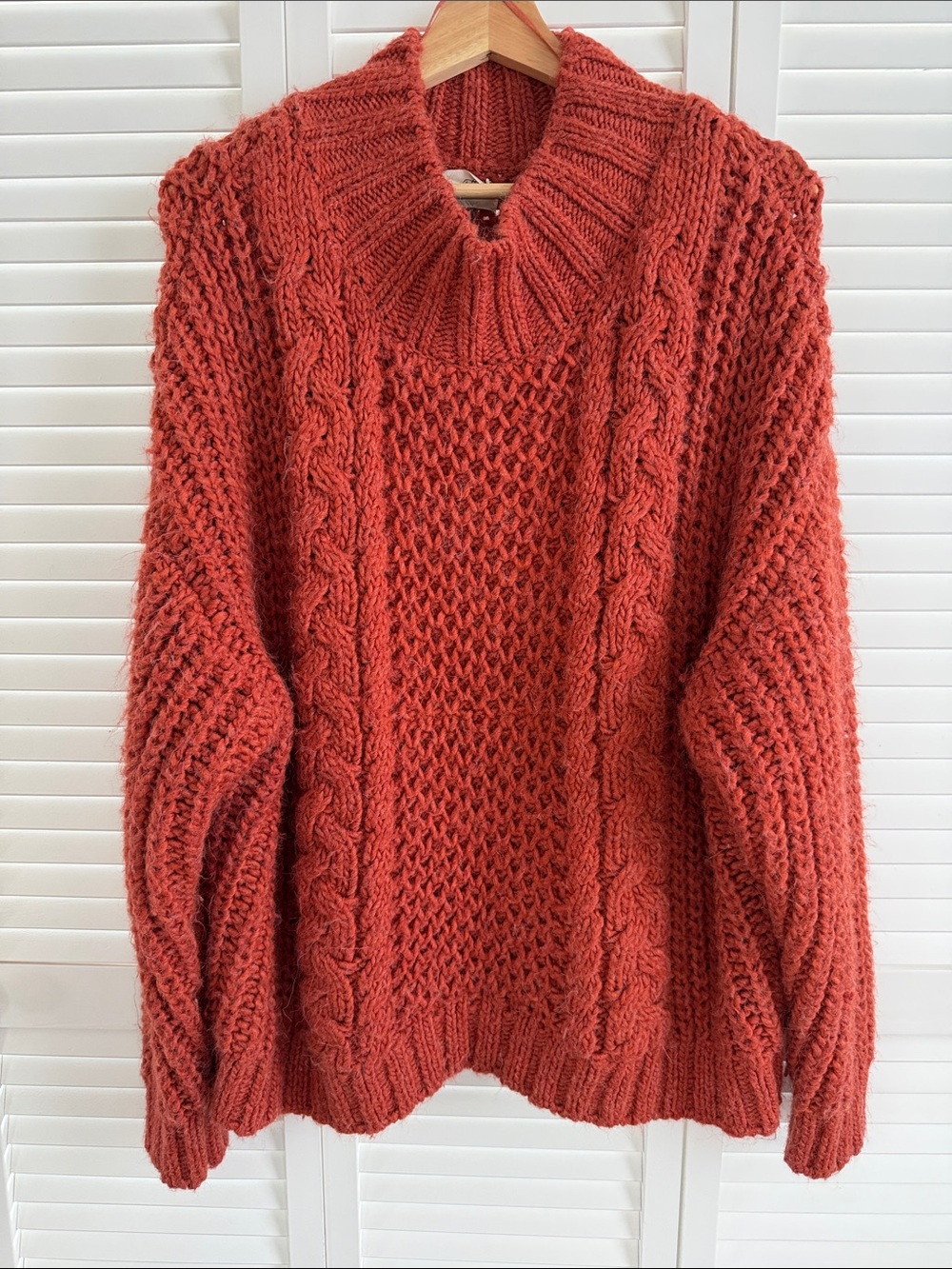 Universal Thread Chunky Cable Knit Turtleneck Sweater - Rust